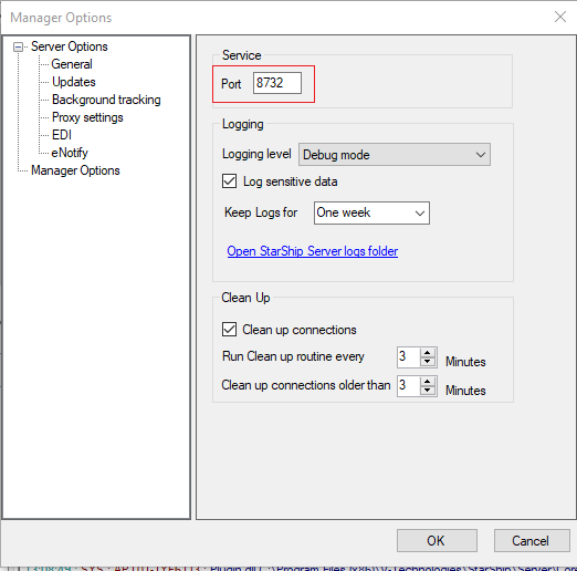 StarShip Core Service Only one usage of each socket address (protocol
